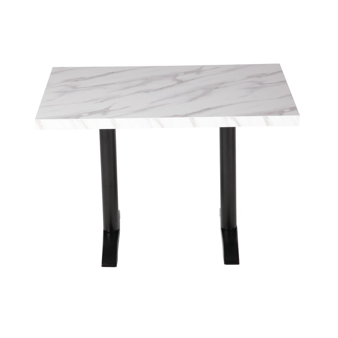 Bolero Pre-drilled Rectangular Table Top Marble Effect 1100x700mm - DT447