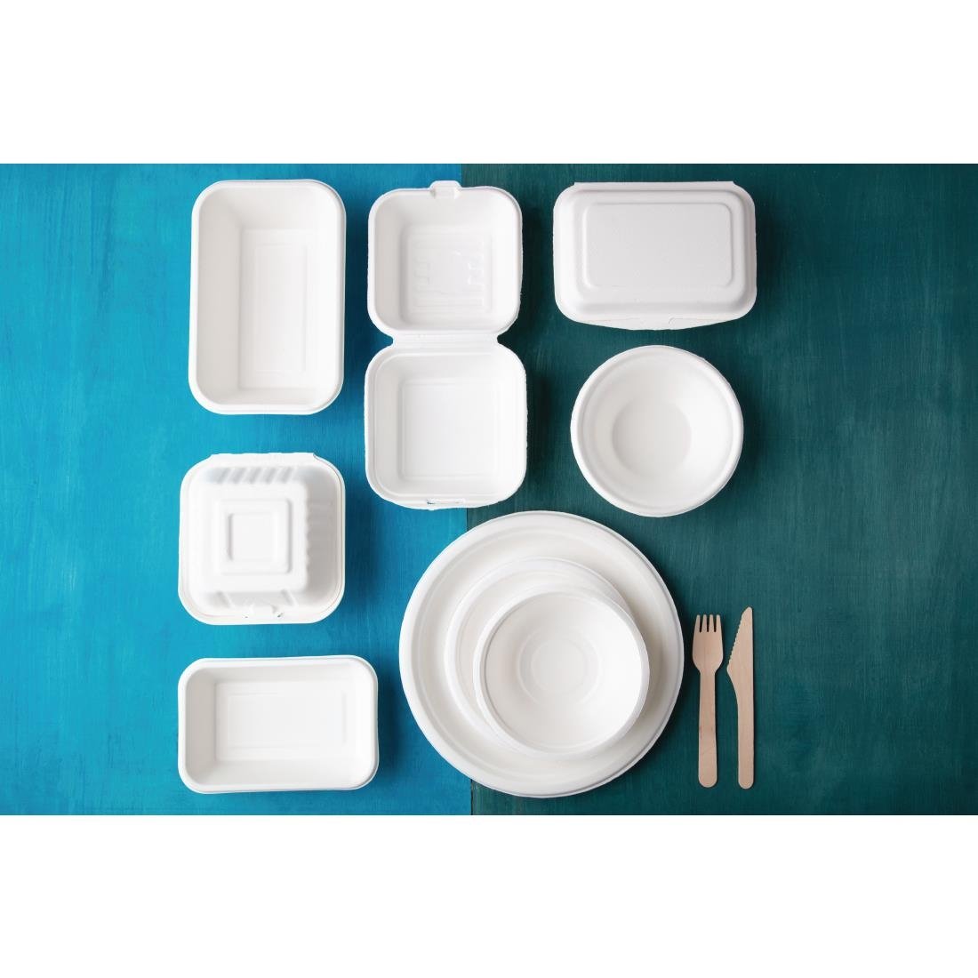Fiesta Compostable Hinged Container 182mm - DW248