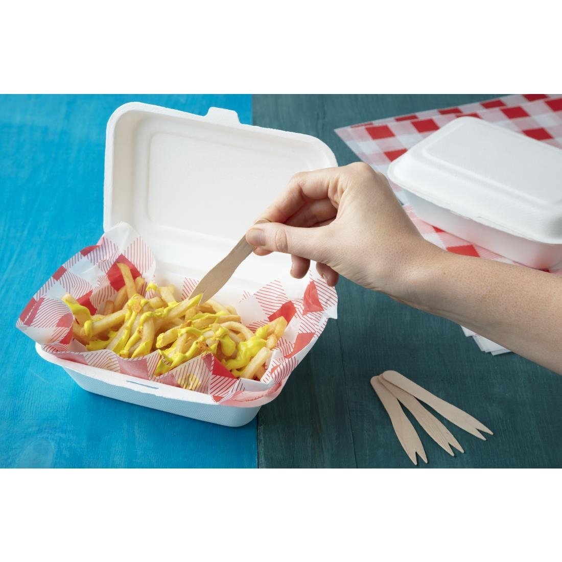 Fiesta Compostable Hinged Container 182mm - DW248