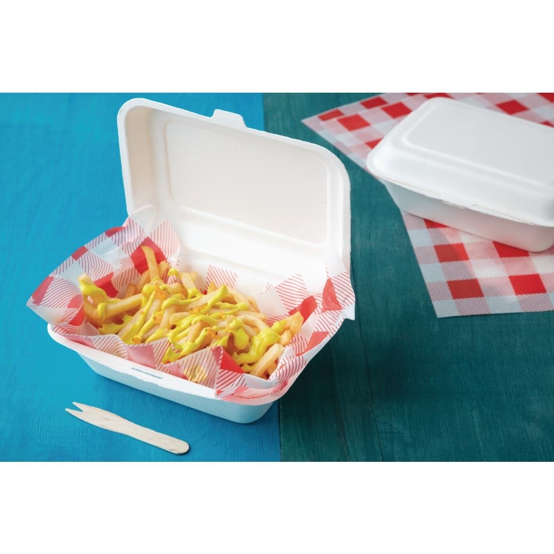 Fiesta Compostable Hinged Container 182mm - DW248