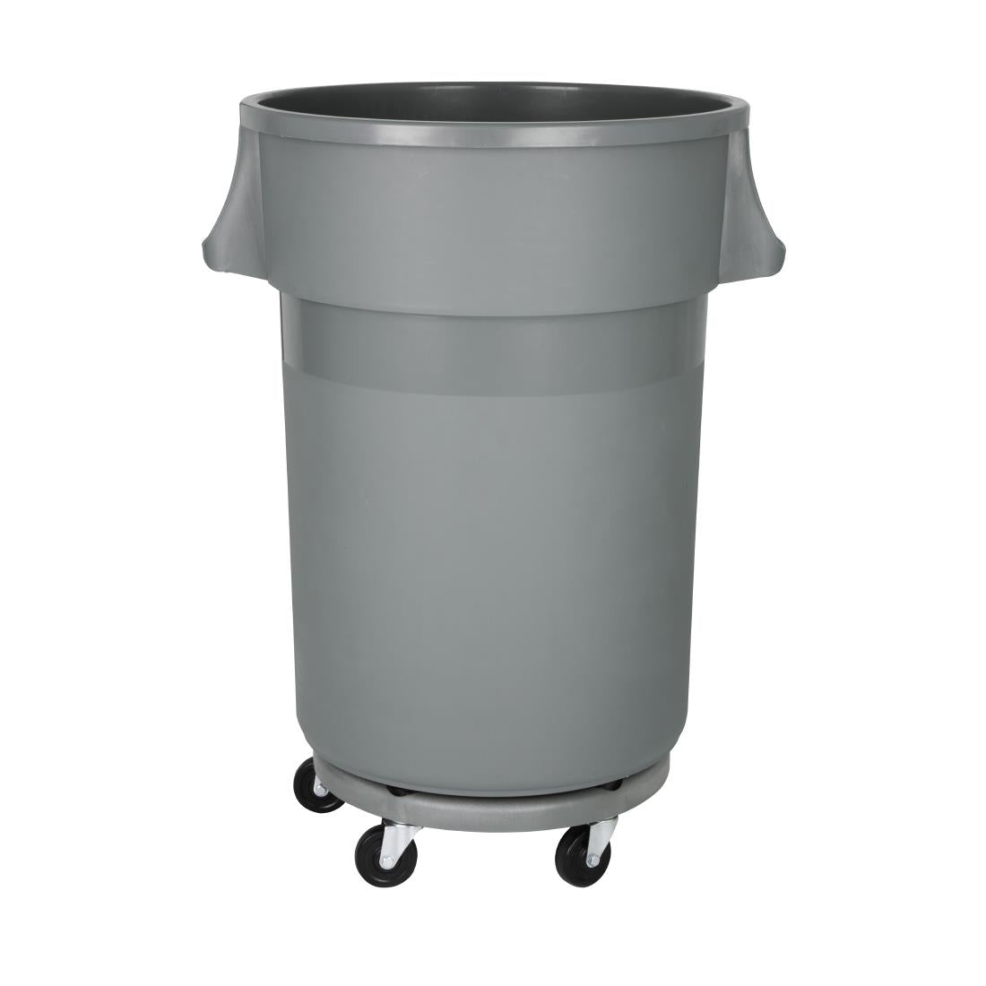 Jantex Heavy-Duty Round Bin Grey 160Ltr - DX498