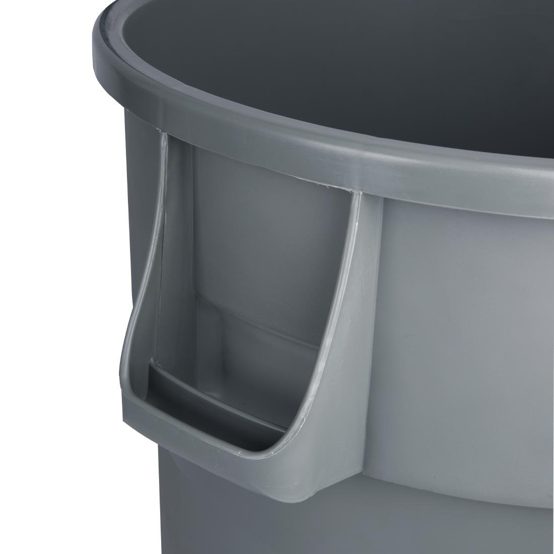 Jantex Heavy-Duty Round Bin Grey 160Ltr - DX498
