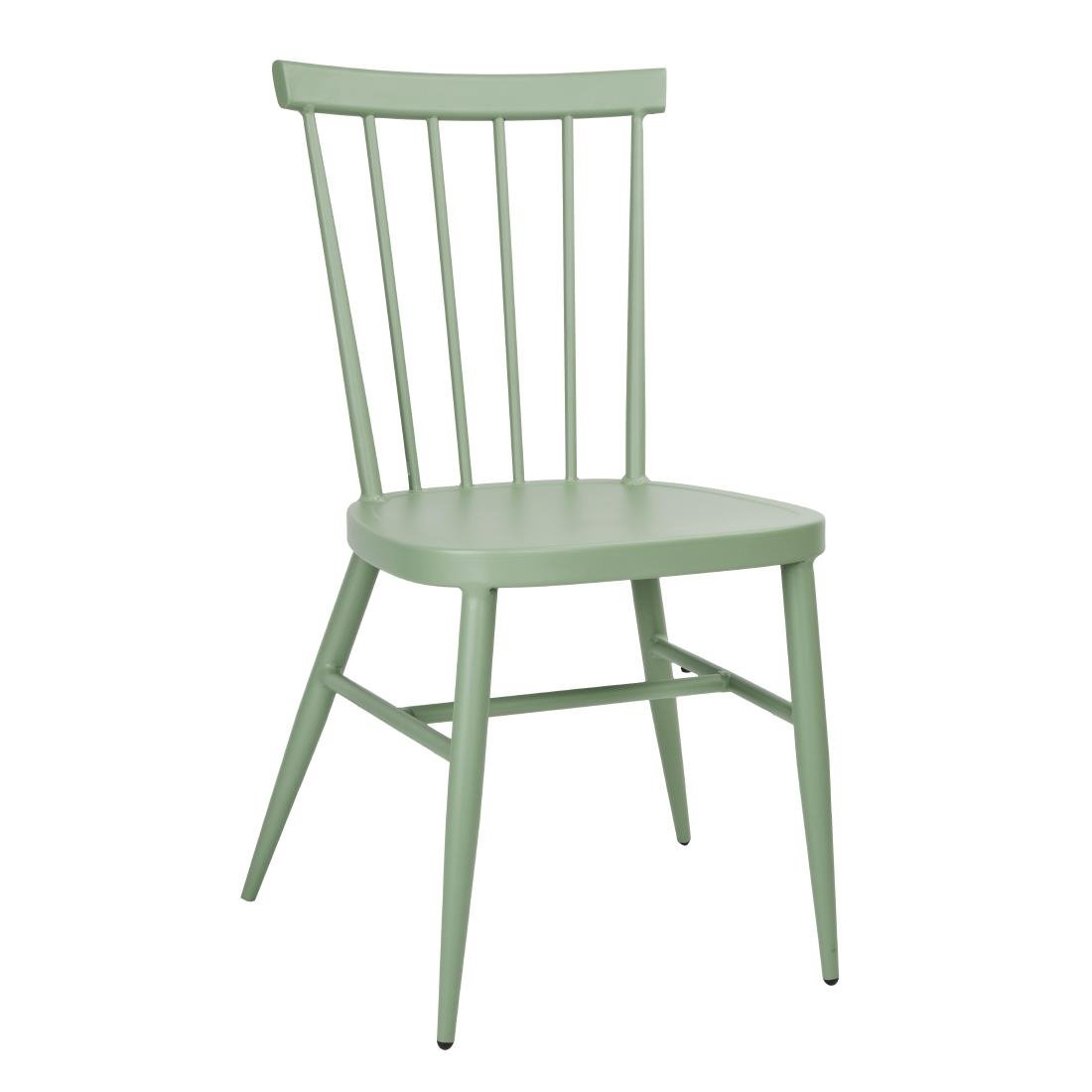 Bolero Windsor Aluminium Green Chairs (4 Pack) - DX687