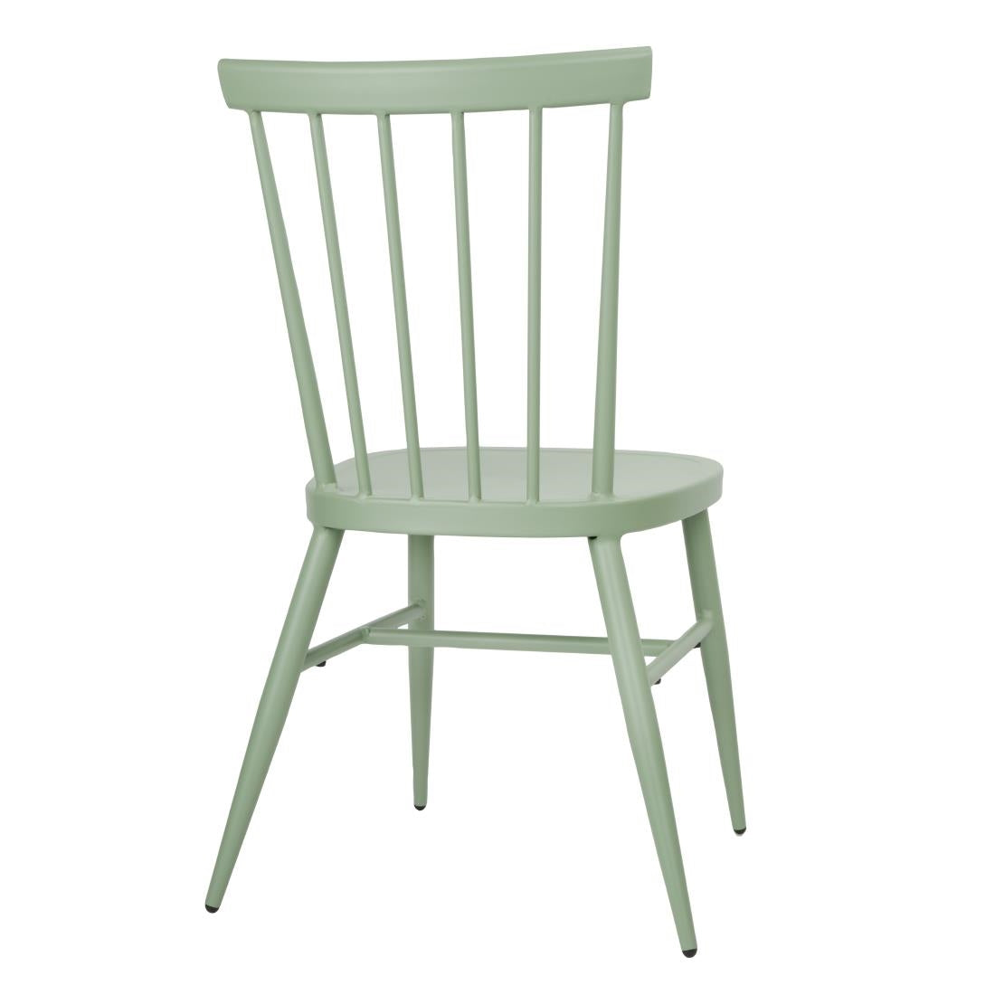 Bolero Windsor Aluminium Green Chairs (4 Pack) - DX687