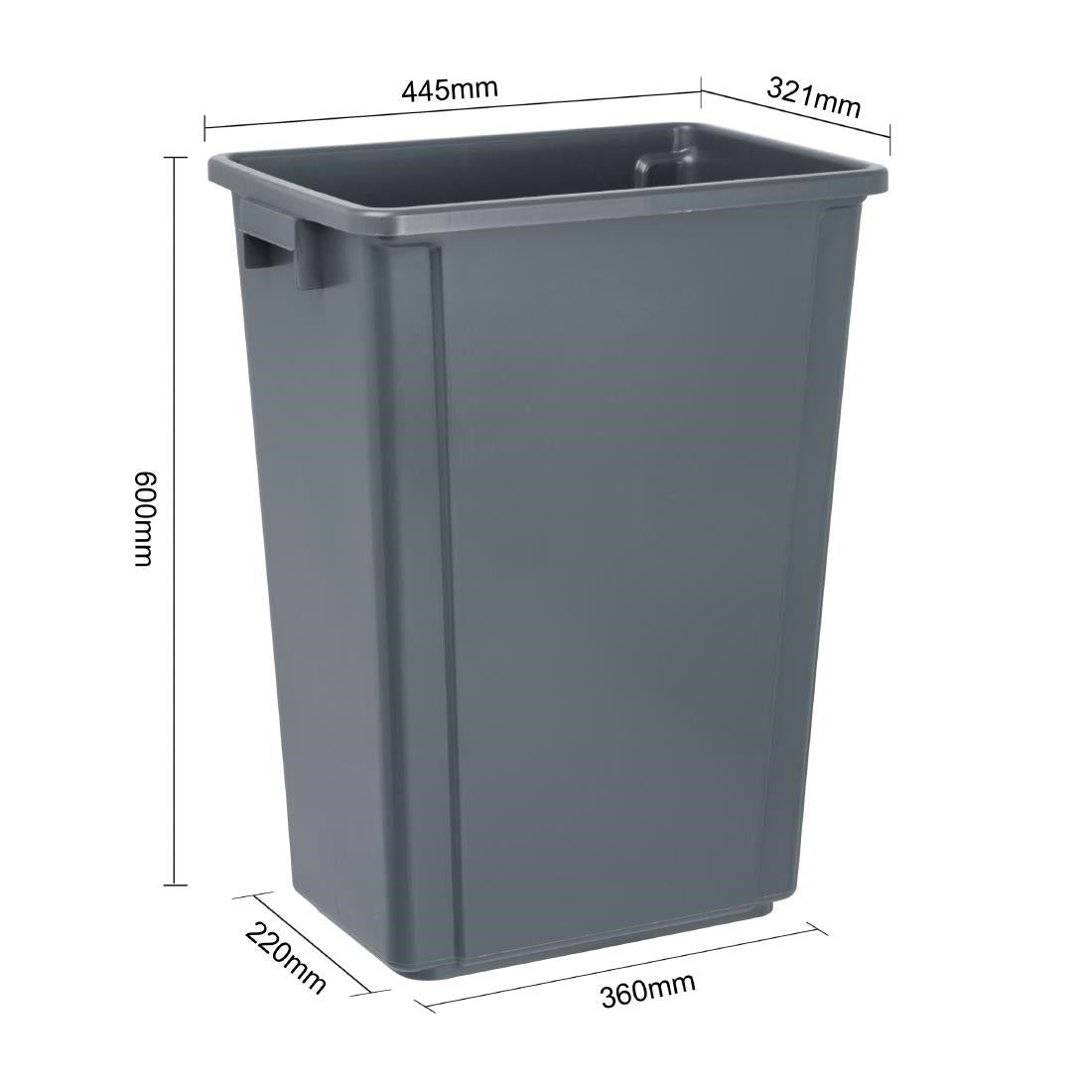 Jantex Slim Bin 60Ltr Grey - DX965