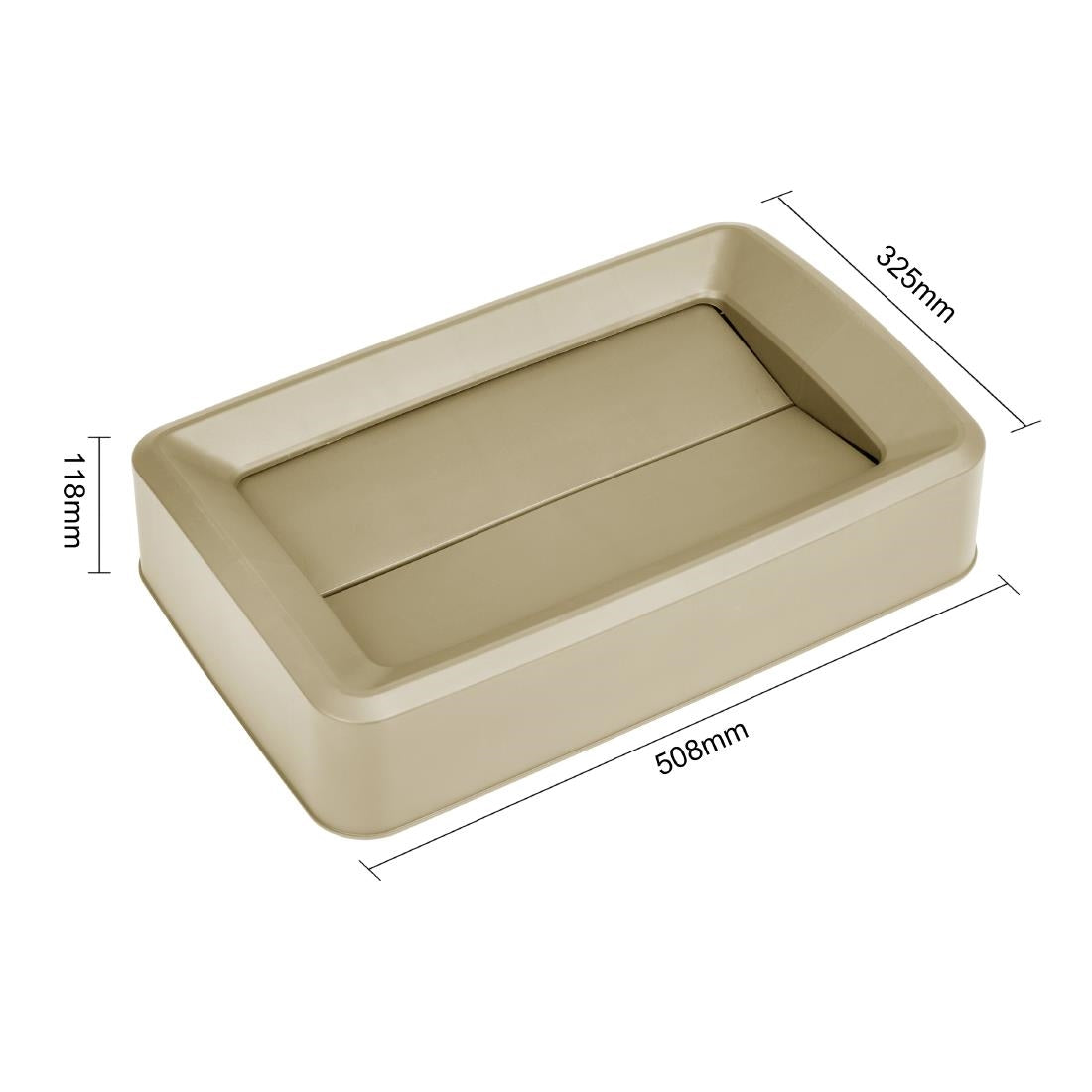 Jantex 60/80ltr Slim Bin Lid Beige - DX967