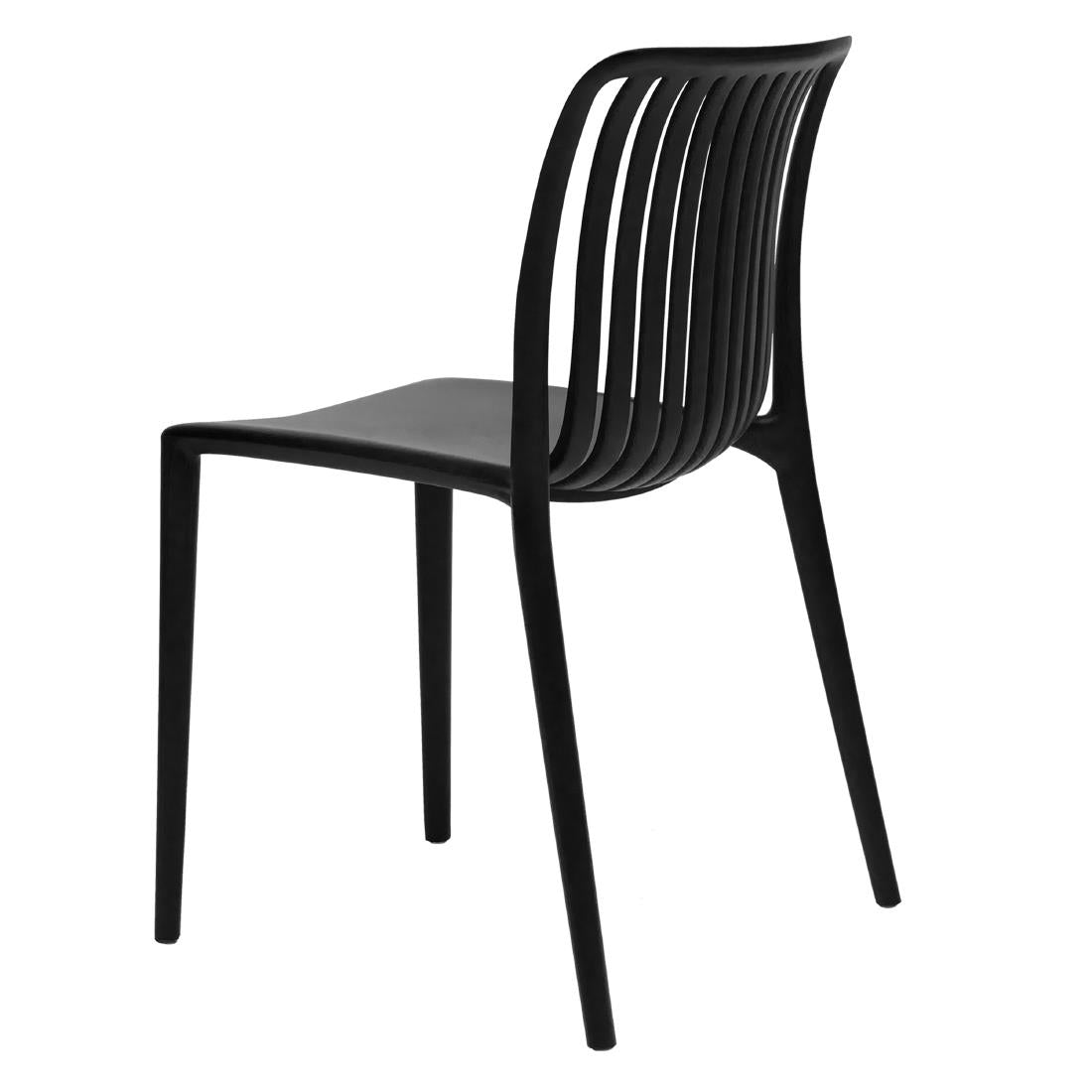 Bolero Verona Café Chairs Black (2 Pack) - DX976