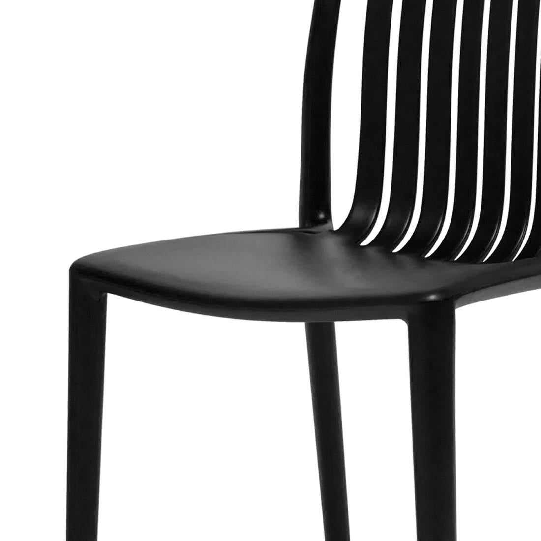 Bolero Verona Café Chairs Black (2 Pack) - DX976