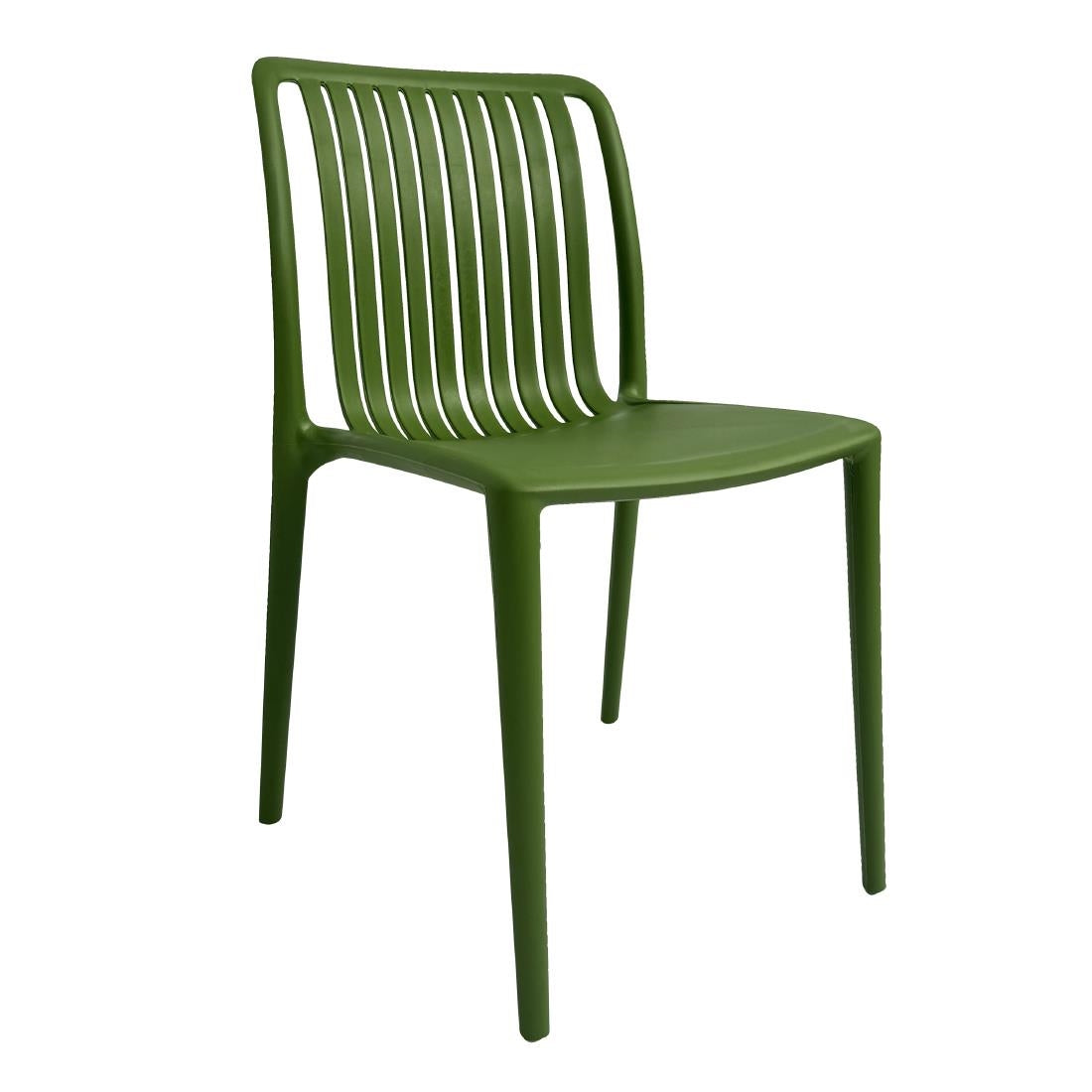 Bolero Verona Café Chairs Forest Green (2 Pack) - DX978