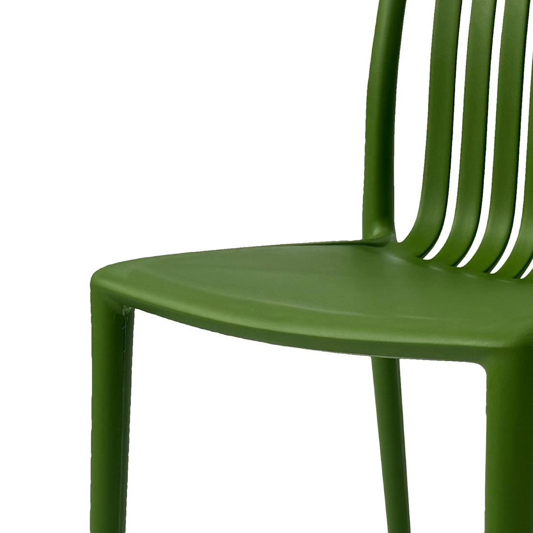 Bolero Verona Café Chairs Forest Green (2 Pack) - DX978