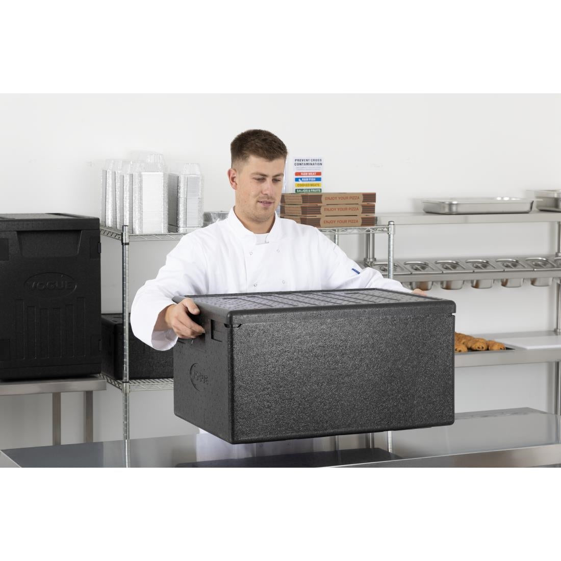 Vogue Insulated EPP Food Transport Box 81Ltr for Patisserie 490x369mm Tray Size - DX989