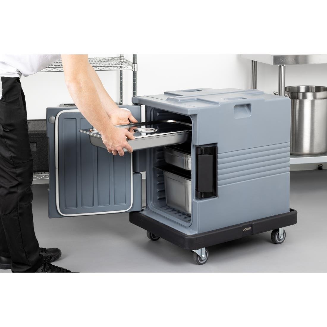 Vogue Thermal Box Carrying Trolley Black - DX994