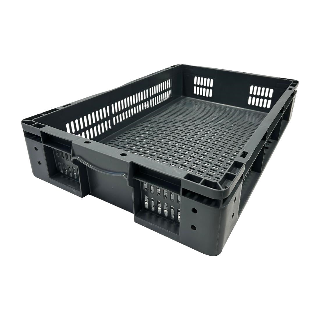 Vogue Perforated Plastic Storage Crate 600x400x120mm - DX999