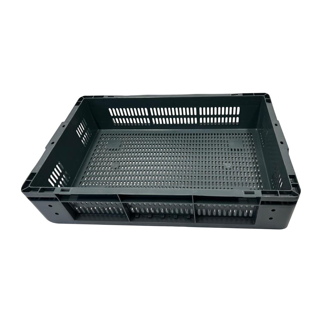 Vogue Perforated Plastic Storage Crate 600x400x120mm - DX999