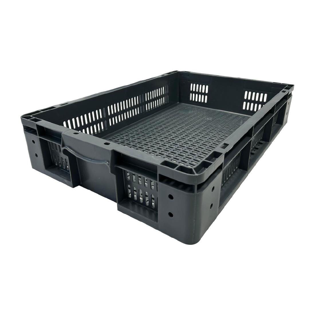Vogue Perforated Plastic Storage Crate 600x400x120mm - DX999