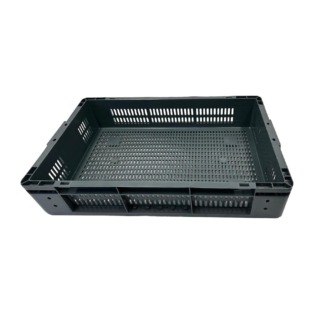 Vogue Perforated Plastic Storage Crate 600x400x120mm - DX999