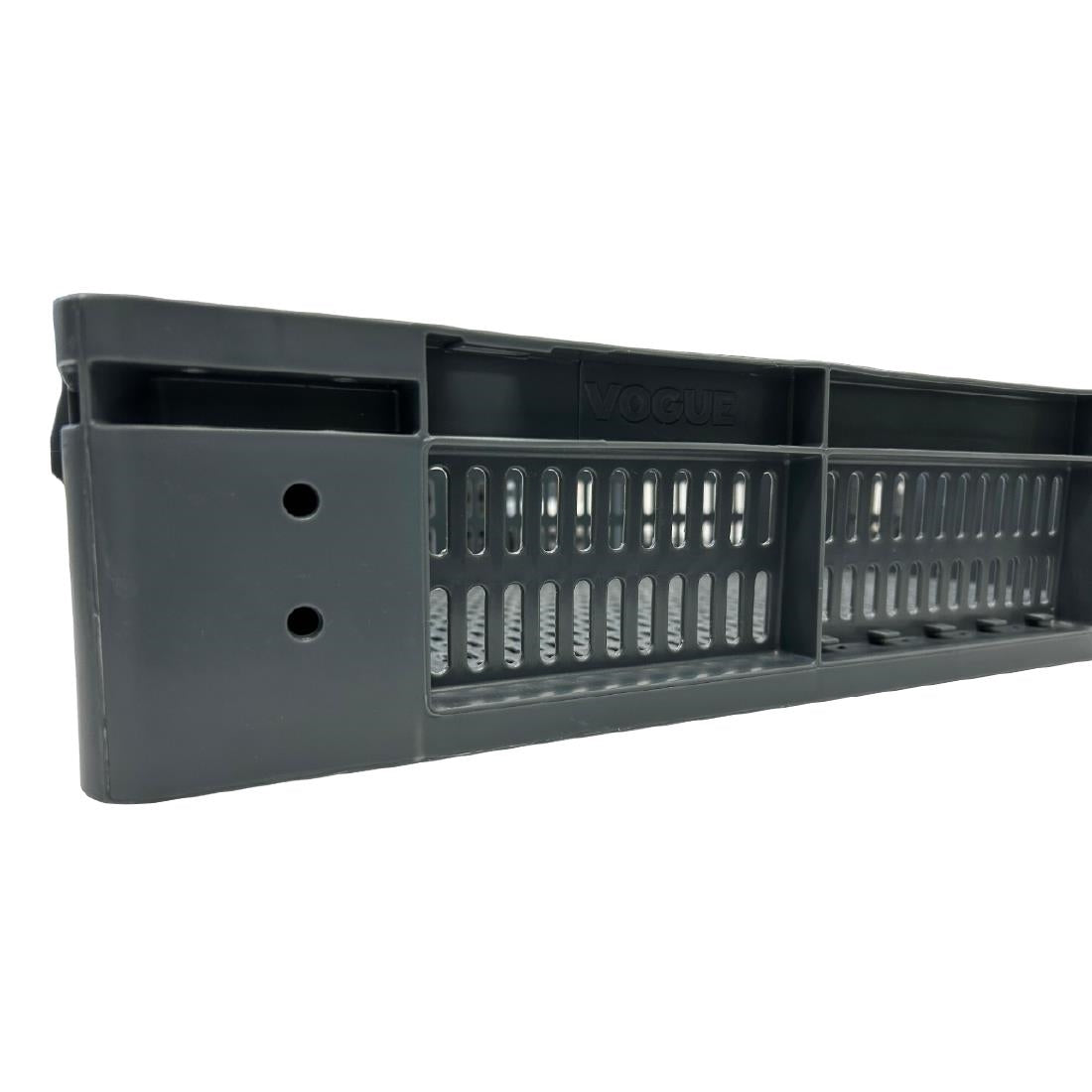 Vogue Perforated Plastic Storage Crate 600x400x120mm - DX999