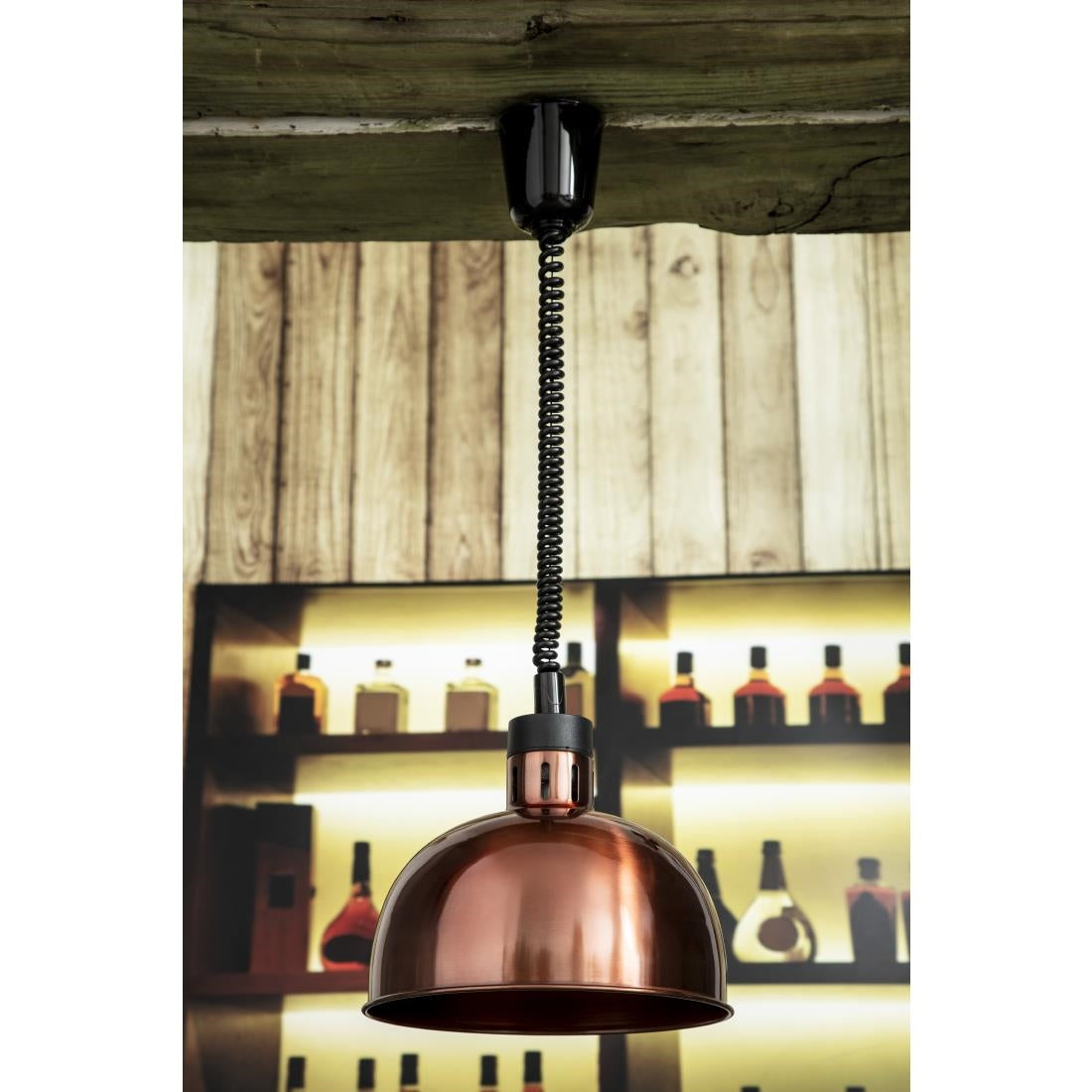 Apuro Retractable Dome Heat Lamp Shade Copper Finish - DY460-A