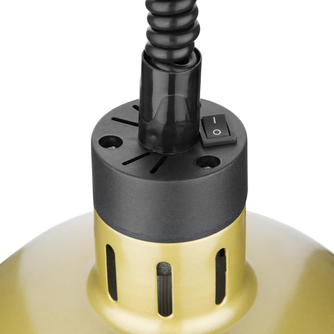 Apuro Retractable Dome Heat Lamp Shade Pale Gold Finish - DY462-A