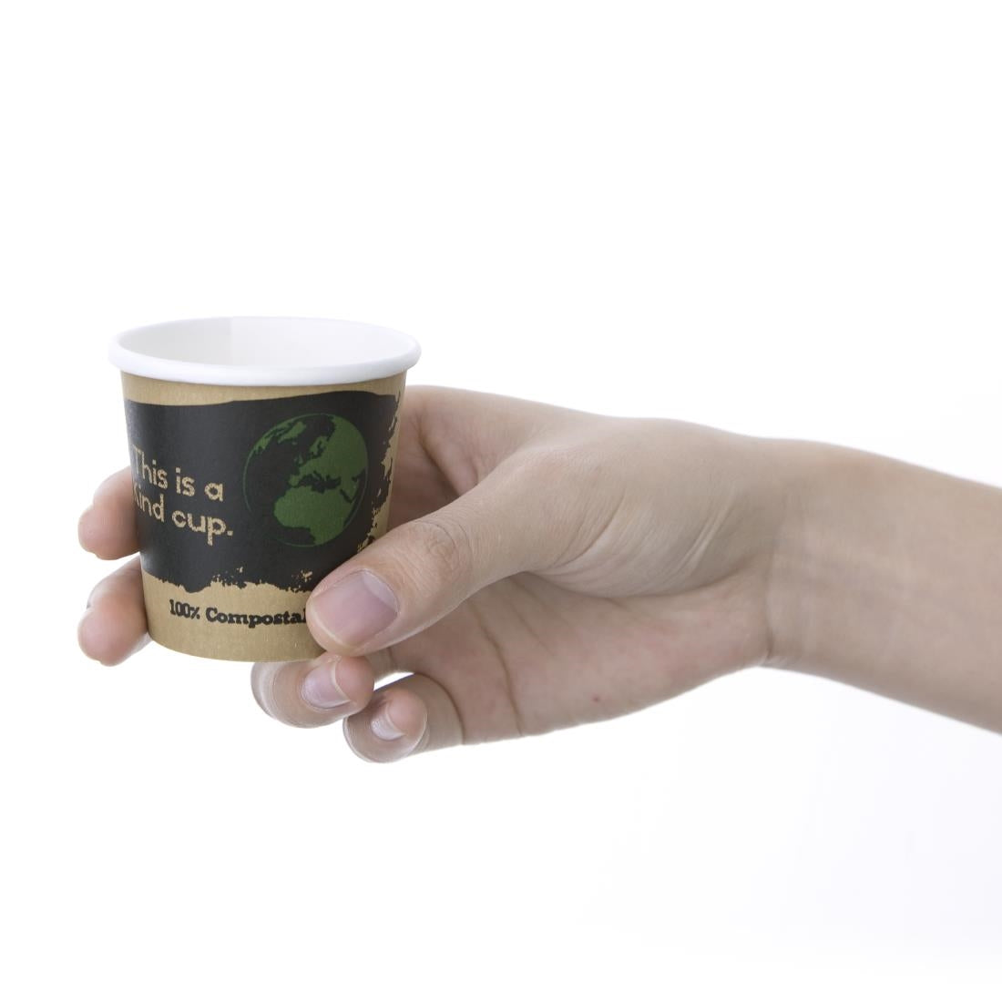 Fiesta Compostable Espresso Takeaway Cups Single Wall 114ml / 4oz (Pack of 50) - DY980