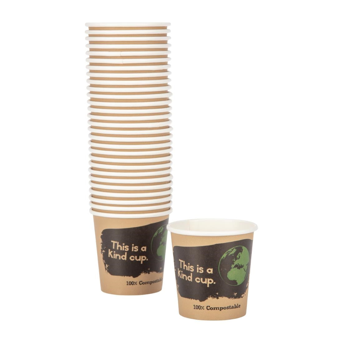 Fiesta Compostable Espresso Takeaway Cups Single Wall 114ml / 4oz (Pack of 50) - DY980