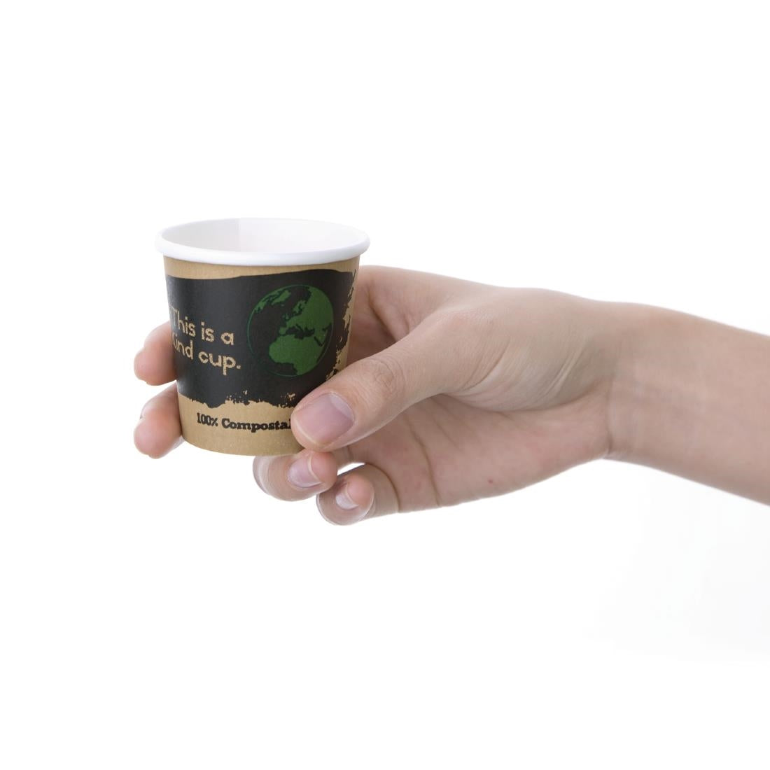 Fiesta Compostable Espresso Takeaway Cups Single Wall 114ml / 4oz (Pack of 50) - DY980