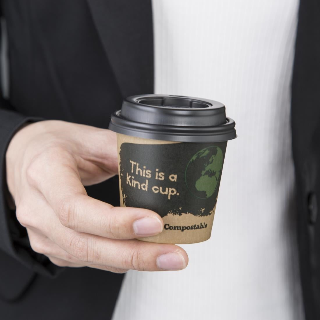 Fiesta Compostable Espresso Takeaway Cups Single Wall 114ml / 4oz (Pack of 1000) - DY981