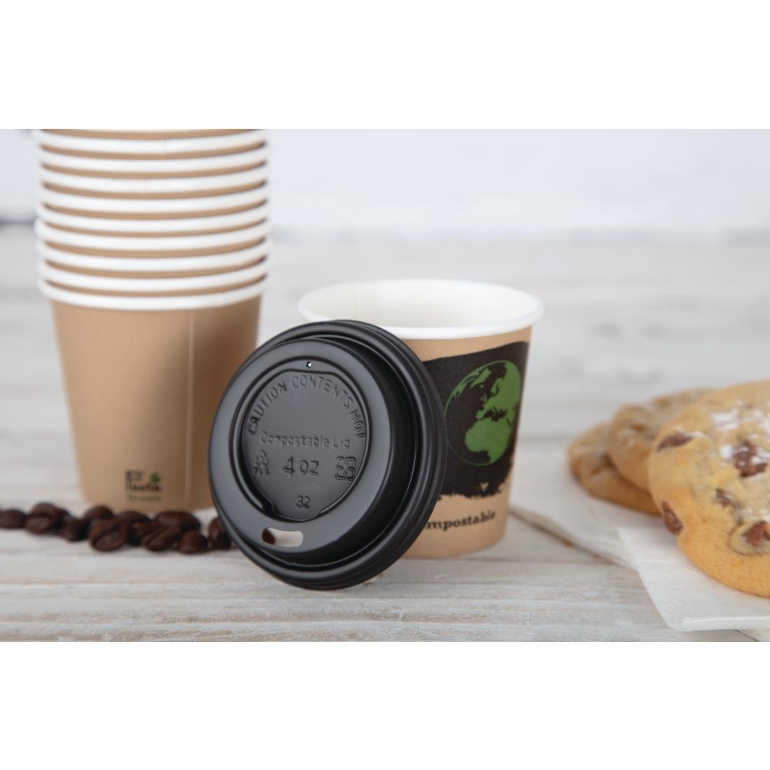 Fiesta Compostable Espresso Takeaway Cups Single Wall 114ml / 4oz (Pack of 1000) - DY981
