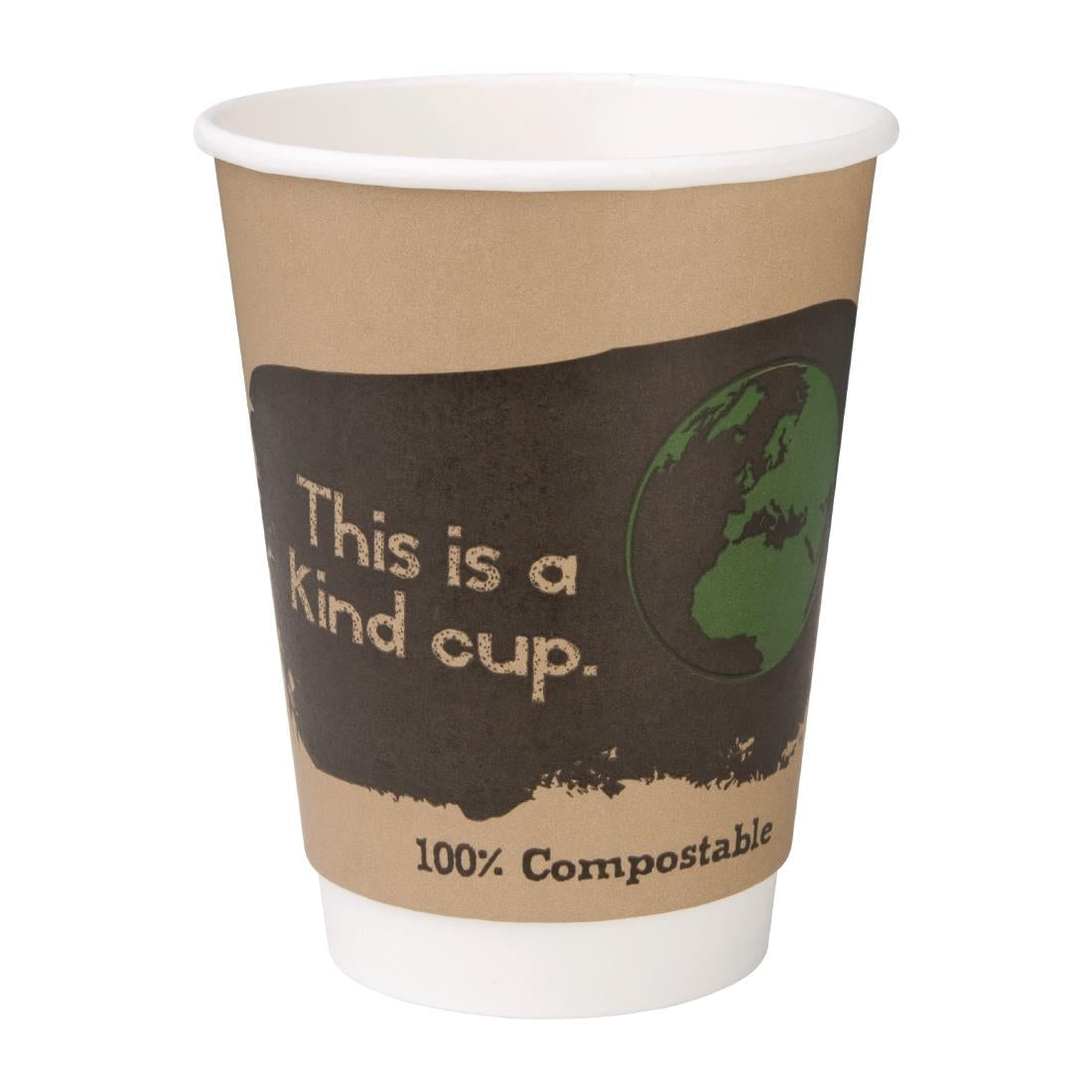Fiesta Compostable Coffee Cups Double Wall 340ml / 12oz (Pack of 25) - DY986