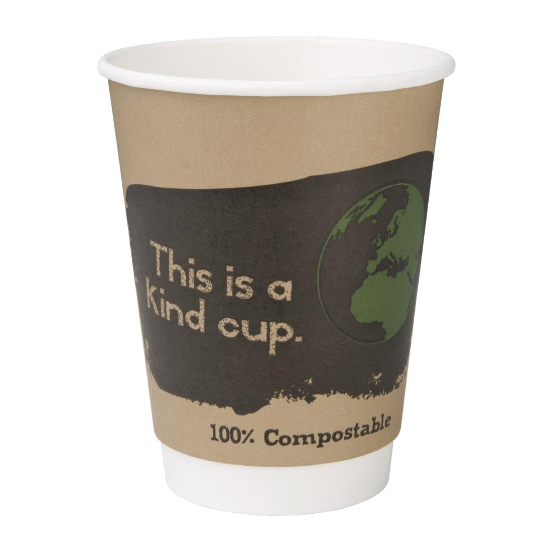 Fiesta Compostable Coffee Cups Double Wall 340ml / 12oz (Pack of 25) - DY986