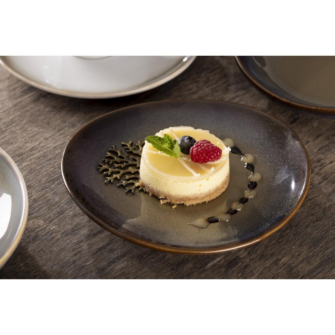 Olympia Birch Aubergine Coupe Plates - 205mm (6 Pack) - DZ696