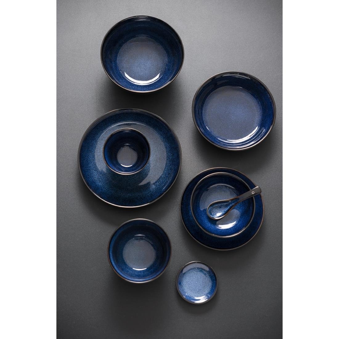 Olympia Luna Midnight Blue Coupe Plate 255mm (4 Pack) - DZ778