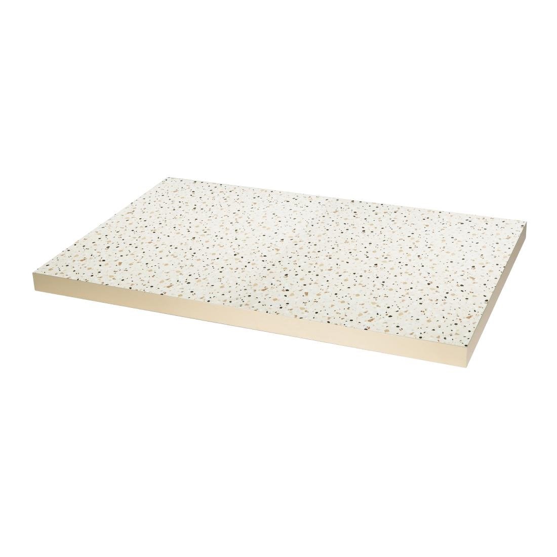 Bolero Terrazzo Style Rectangular Table Top 1100x700mm - DZ874