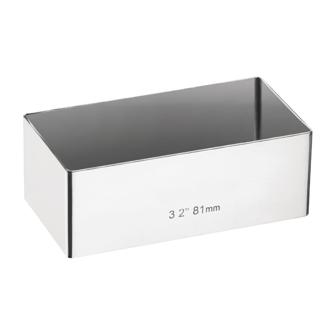 Rectangular Mini Gateaux Mould 80 x 40mm - E062