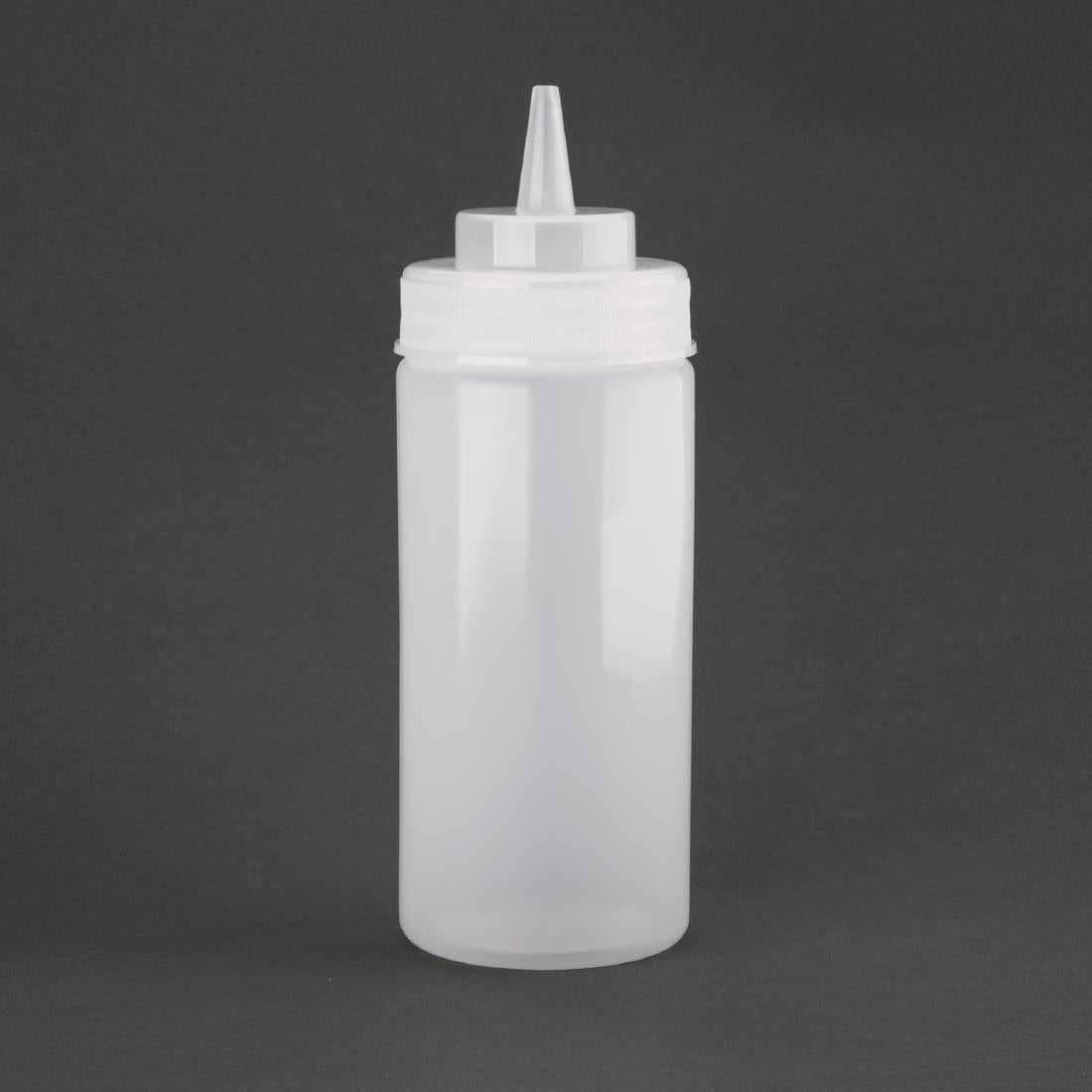 Vogue Clear Wide Neck Squeeze Sauce Bottle 454ml - E092