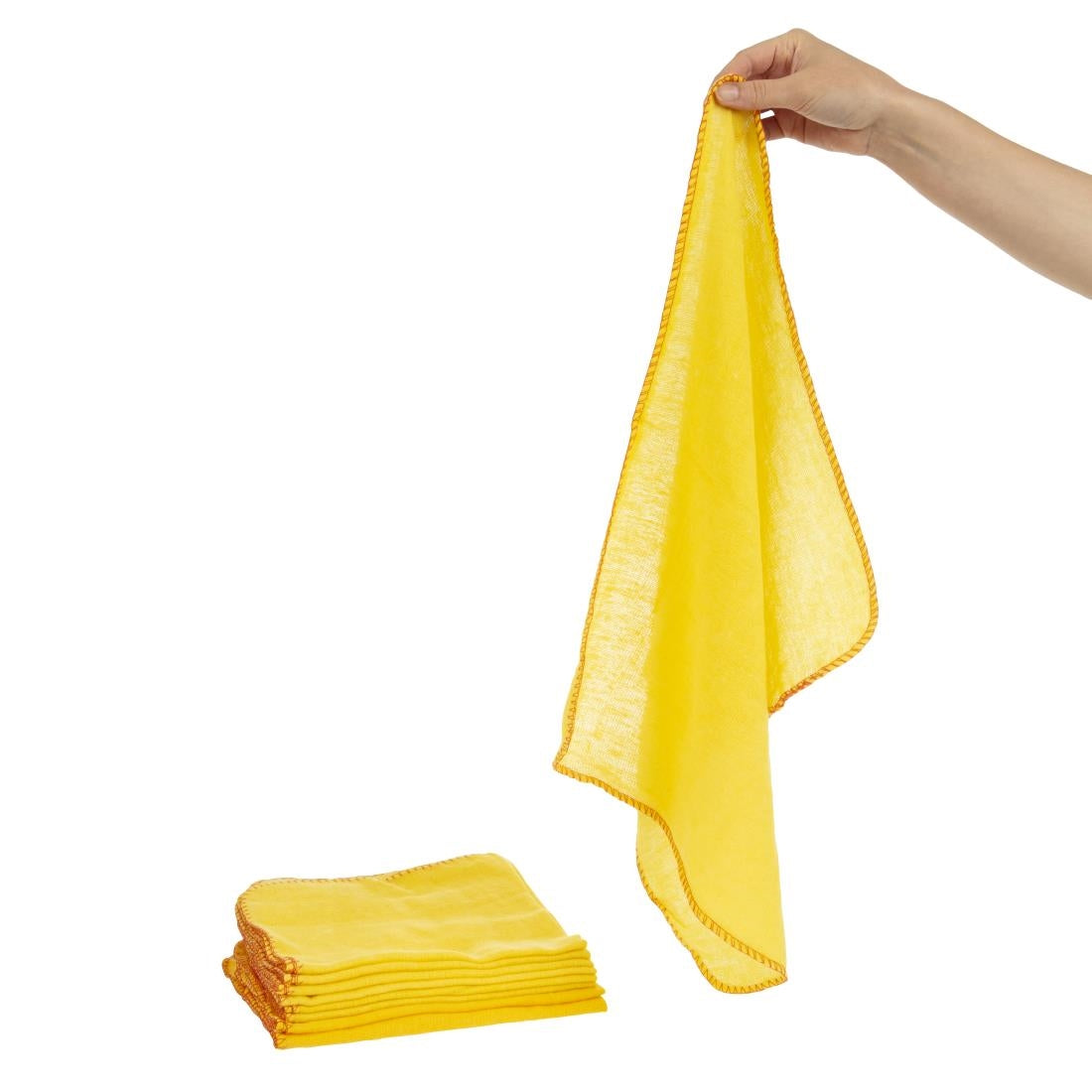 Jantex Yellow Duster Cloths (Pack of 10) - E943