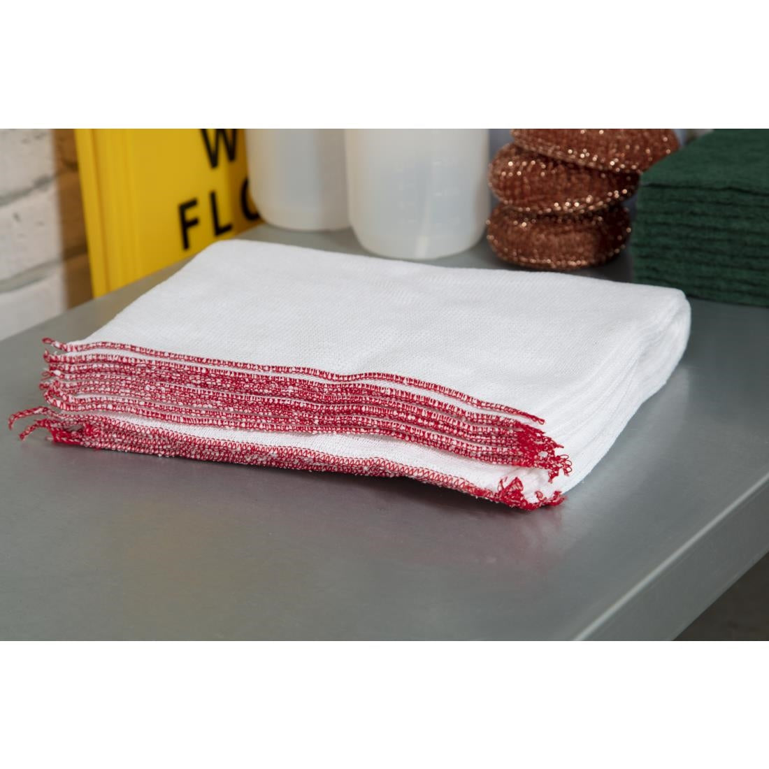 Jantex Dish Cloths Bleached 10 Pack - E944
