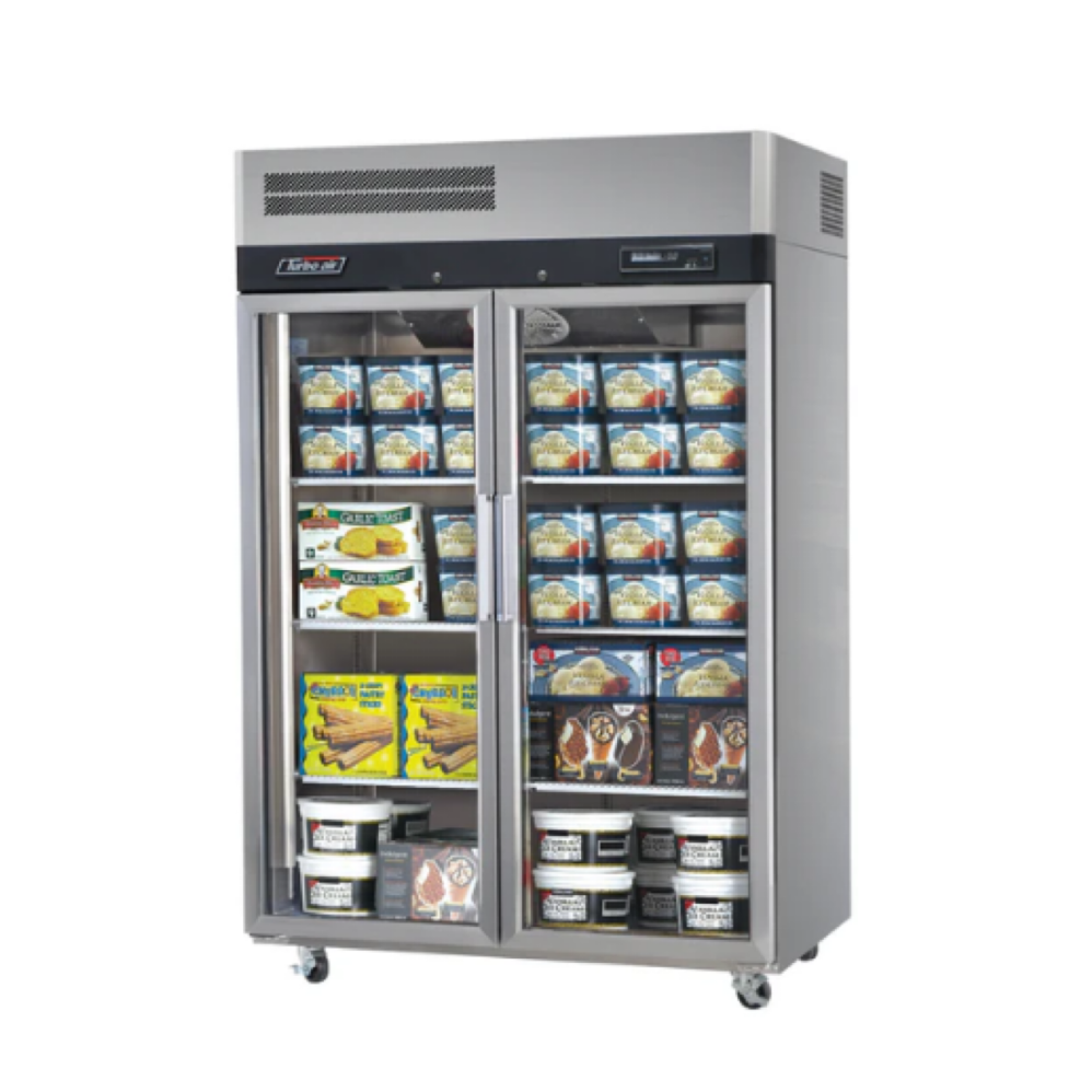 Turbo Air 2 Glass Door Upright Top Mount Freezer KF45-2G-N