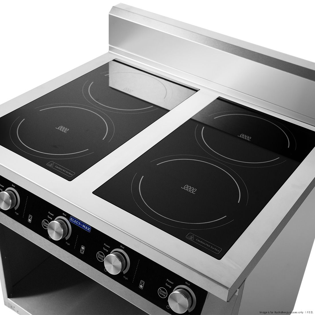 ElectMax 900 Series Induction 4 Buner Cooker with Splashback EIC9-800P