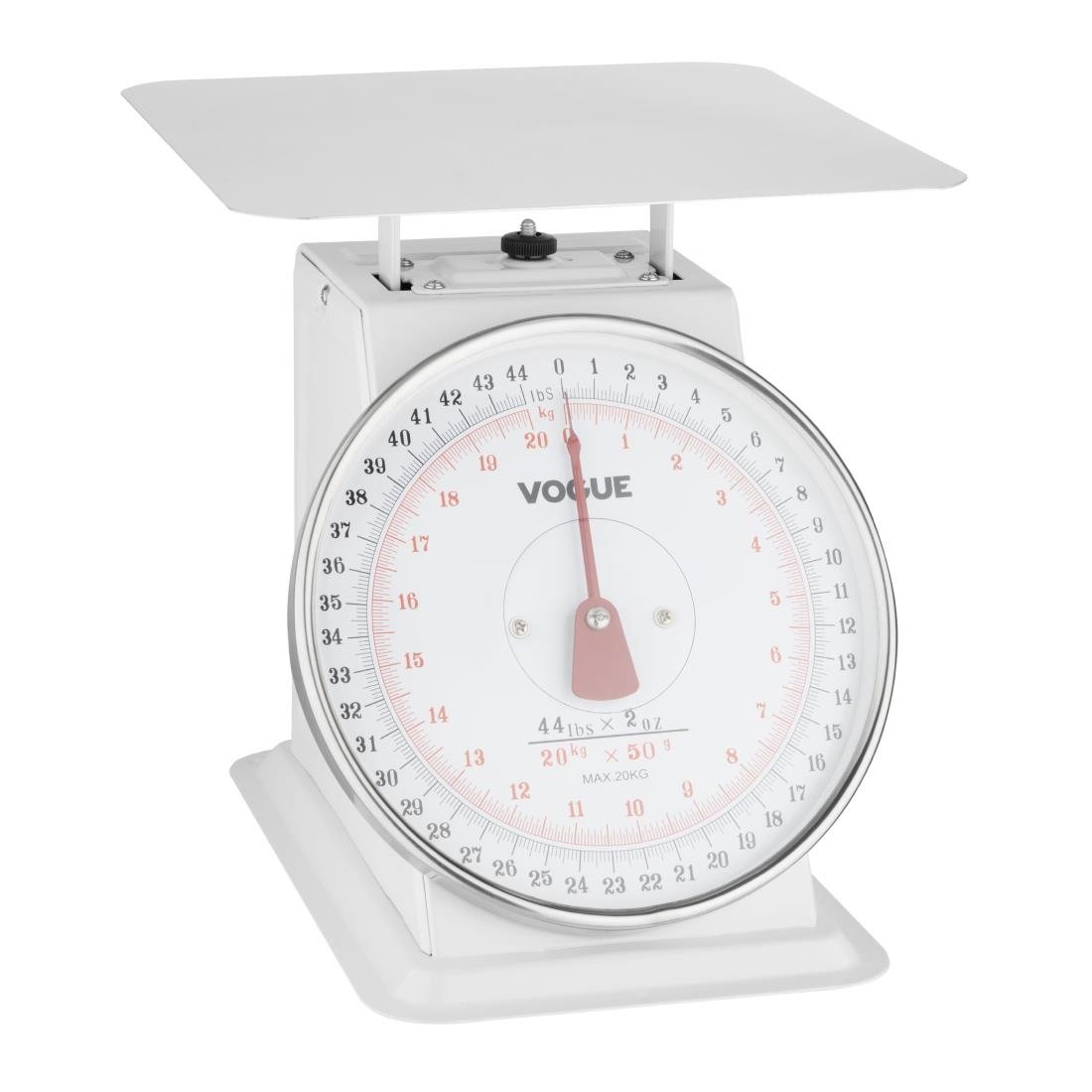 Vogue Kitchen Scale Flat Top 20kg/44lbs -Grad. 50g/2oz - F175