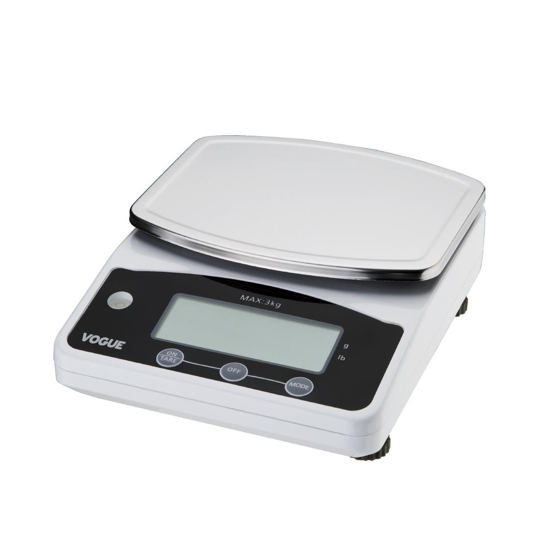 Vogue Digital Small Platform Scale (Not Gov Stamped) 3kg Grad. 0.5g kg/lb - F201-A