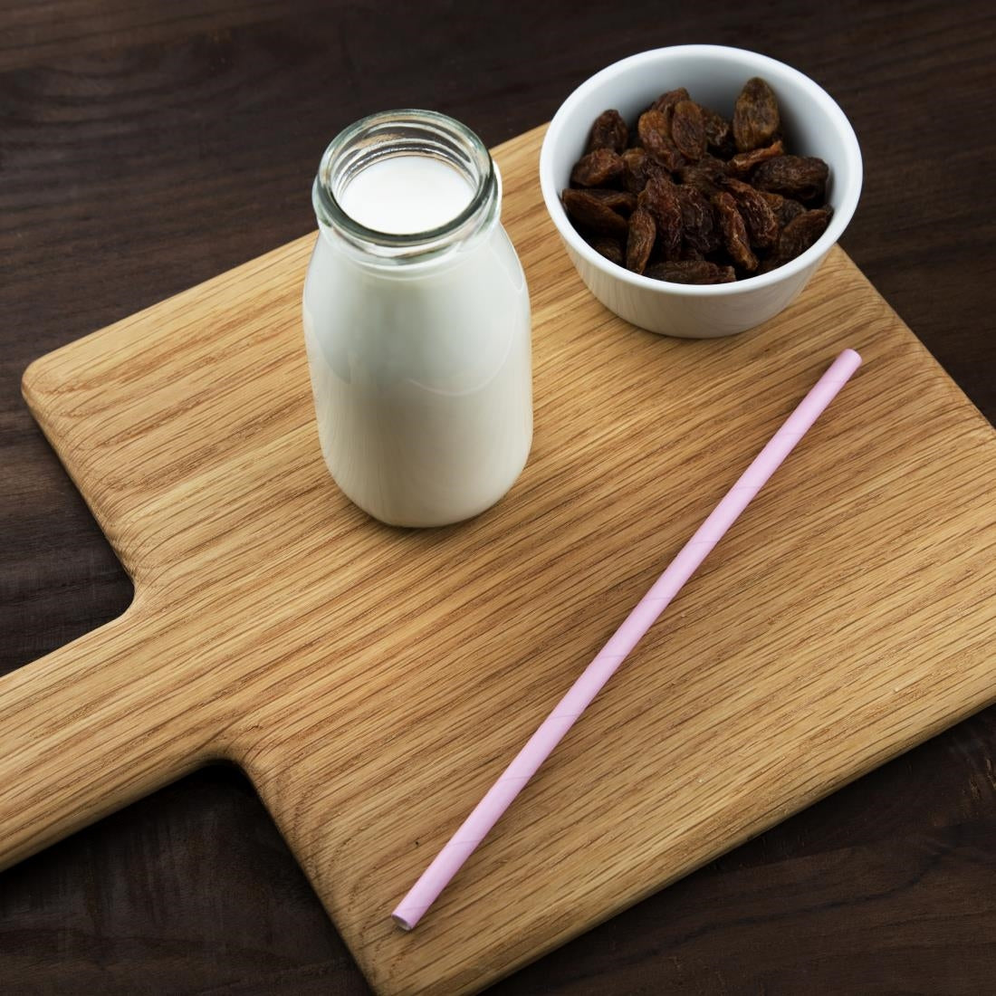 Fiesta Compostable Paper Straws Pink (Pack of 250) - FB139