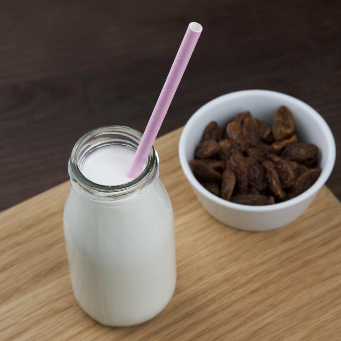 Fiesta Compostable Paper Straws Pink (Pack of 250) - FB139