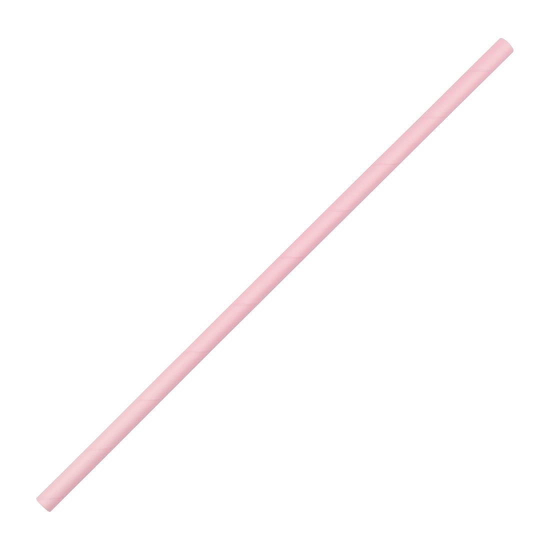Fiesta Compostable Paper Straws Pink (Pack of 250) - FB139