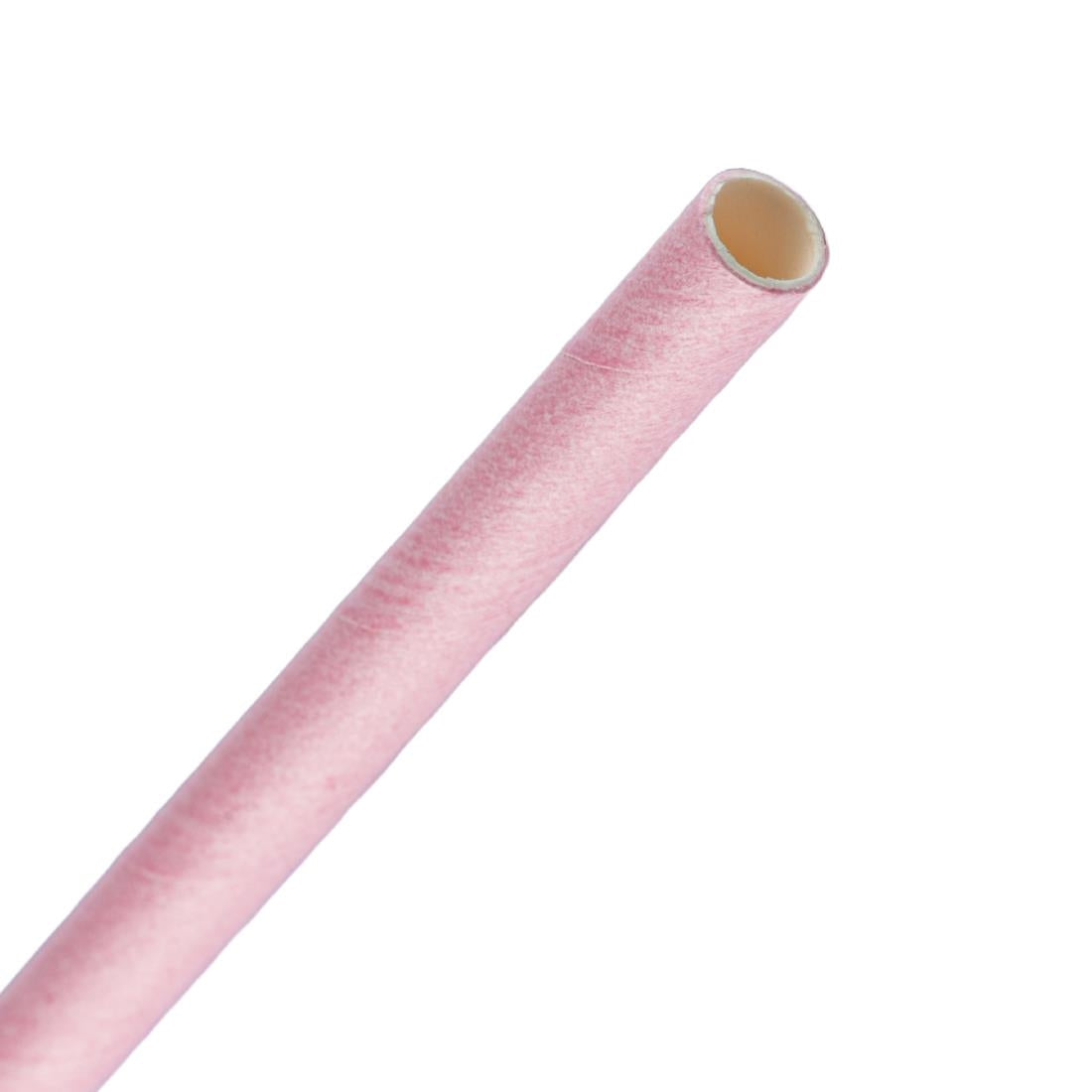 Fiesta Compostable Paper Straws Pink (Pack of 250) - FB139