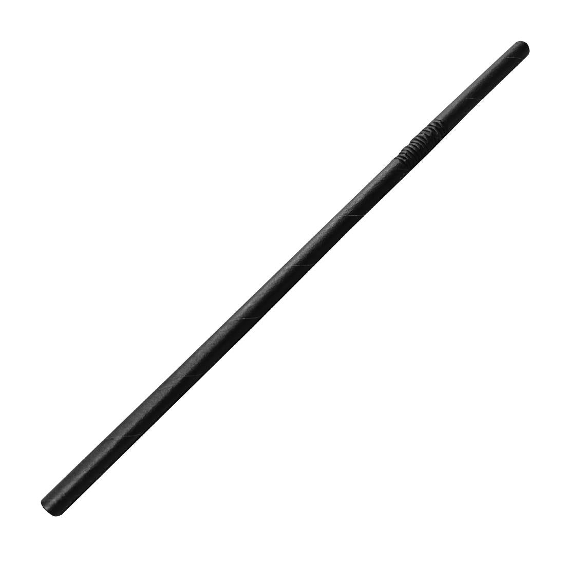 Fiesta Compostable Bendy Paper Straws Black (Pack of 250) - FB140