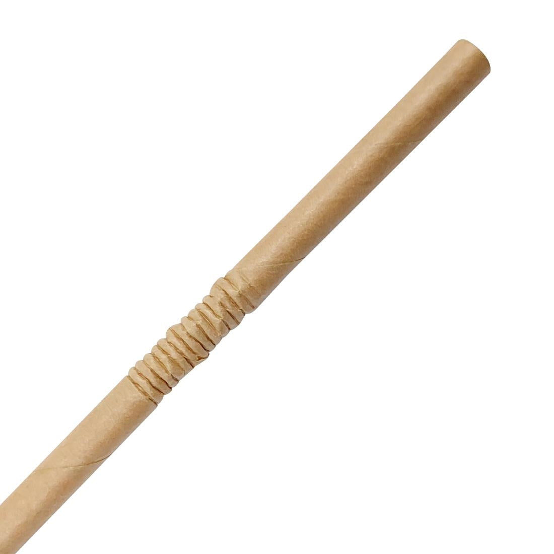 Fiesta Compostable Bendy Paper Straws Kraft (Pack of 250) - FB141