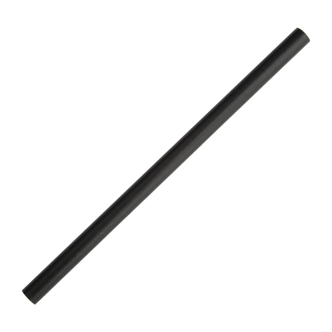 Fiesta Compostable Paper Smoothie Straws Black (Pack of 250) - FB145