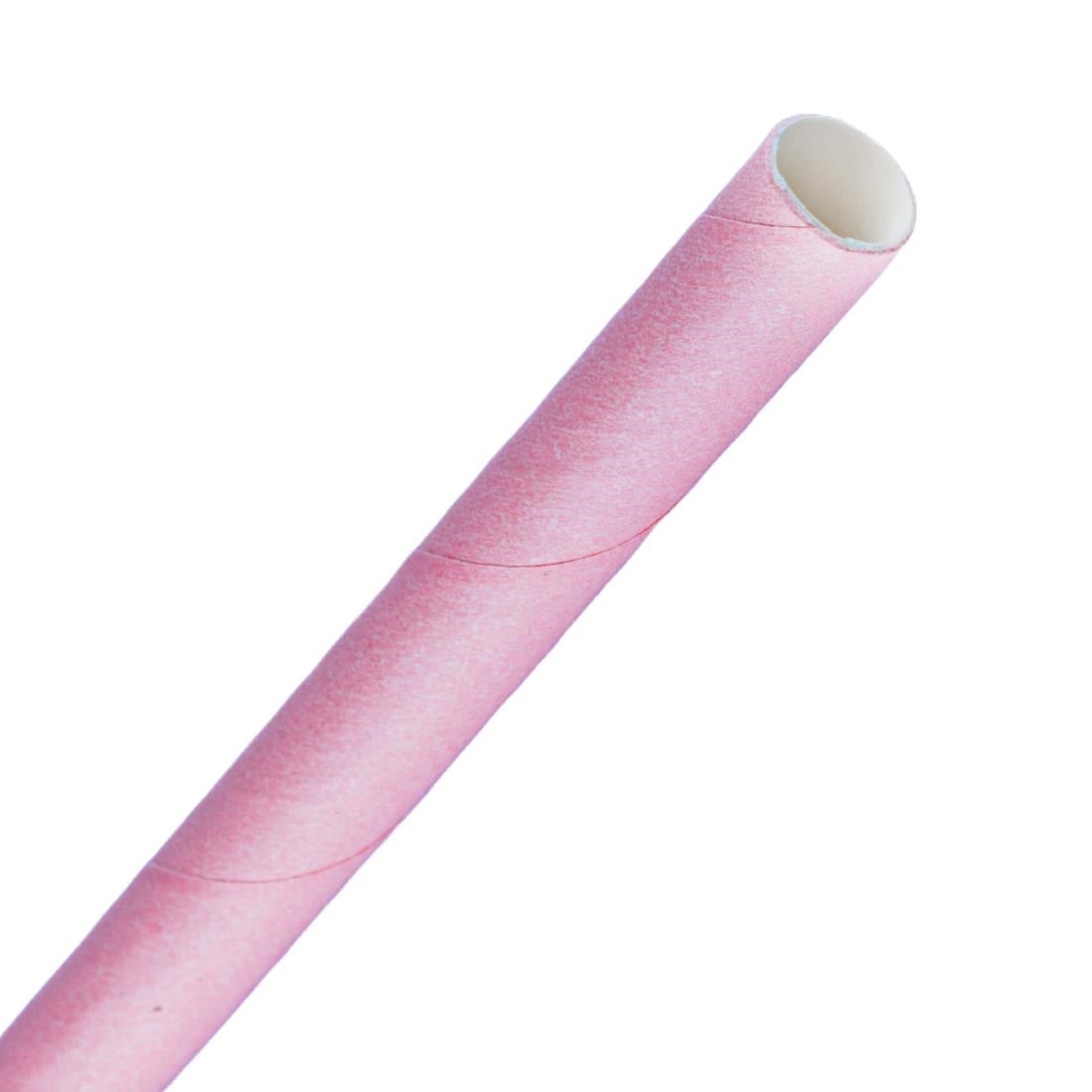 Fiesta Compostable Paper Smoothie Straws Pink (Pack of 250) - FB149