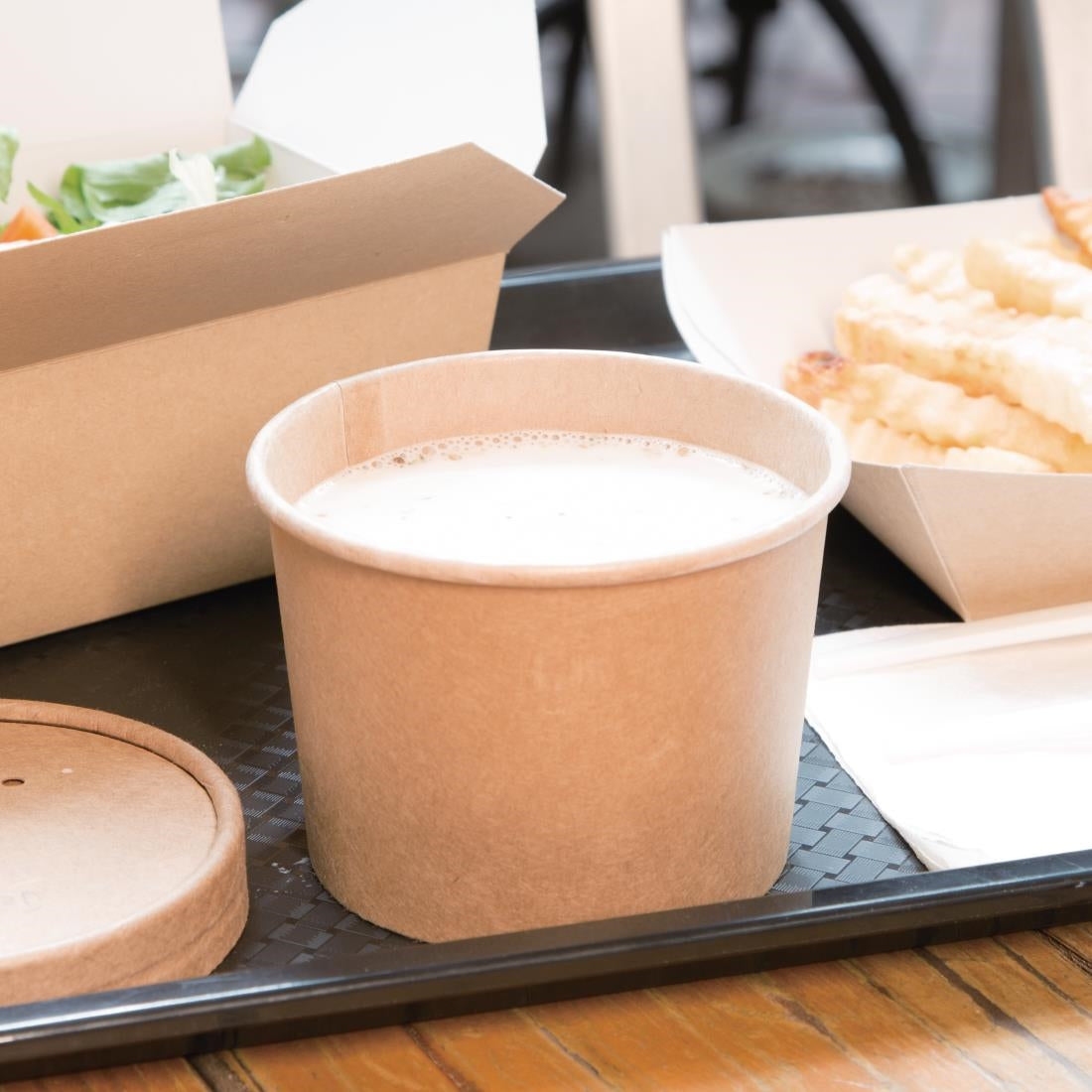 Fiesta Compostable Takeaway Soup Containers 340ml (Pack of 500) - FB162